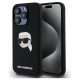 Karl Lagerfeld KLHMP15LSKHPPLK iPhone 15 Pro 6.1" black/black hardcase Silicone Karl Head Print MagSafe