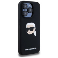 Karl Lagerfeld KLHMP15LSKHPPLK iPhone 15 Pro 6.1" black/black hardcase Silicone Karl Head Print MagSafe