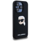 Karl Lagerfeld KLHMP15LSKHPPLK iPhone 15 Pro 6.1" black/black hardcase Silicone Karl Head Print MagSafe