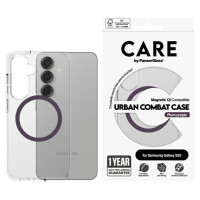 Panzerglass CARE by PanzerGlass Flagship Urban Combat Purple QI Case for Samsung Galaxy S25 - Transparent