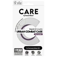 Panzerglass CARE by PanzerGlass Flagship Urban Combat Purple QI Case for Samsung Galaxy S25 - Transparent