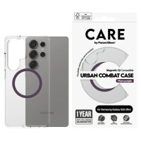 Panzerglass CARE by PanzerGlass Flagship Urban Combat Purple QI Case for Samsung Galaxy S25 Ultra - Transparent