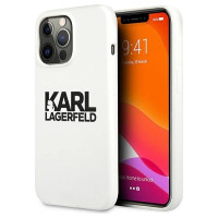 Karl Lagerfeld Silicone Stack Logo Case for iPhone 13 Pro / 13 6.1" - White