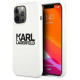 Karl Lagerfeld Silicone Stack Logo Case for iPhone 13 Pro / 13 6.1" - White