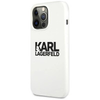 Karl Lagerfeld Silicone Stack Logo Case for iPhone 13 Pro / 13 6.1" - White
