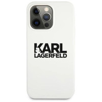 Karl Lagerfeld Silicone Stack Logo Case for iPhone 13 Pro / 13 6.1" - White