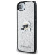 Karl Lagerfeld Fixed Glitter Ikonik Metal Pin case for iPhone 16e - silver
