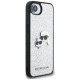 Karl Lagerfeld Fixed Glitter Ikonik Metal Pin case for iPhone 16e - silver
