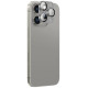 Amazingthing Aviation-Grade Alloy Tempered Glass Lens for iPhone 16 Pro / 16 Pro Max Camera Lens - Gray