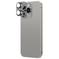 Amazingthing Aviation-Grade Alloy Tempered Glass Lens for iPhone 16 Pro / 16 Pro Max Camera Lens - Gray