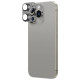 Amazingthing Aviation-Grade Alloy Tempered Glass Lens for iPhone 16 Pro / 16 Pro Max Camera Lens - Gray