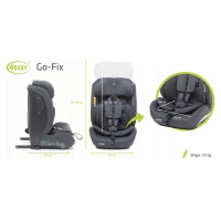 4Baby Autosēdeklis GO-FIX graphite 76-105 cm [A]