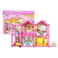 Lean Toys* Leļļu māja ar aksesuāriem 69 cm 57436