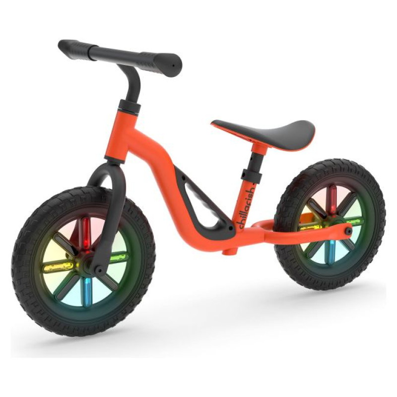 Chillafish Charlie 10"  līdzsvara velosipēds, oranž&scaron;, ar gaismiņām no 1,5  līdz 4 gadiem - CPCH02ORA