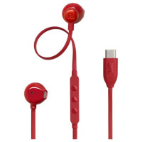 JBL USB-C austiņas, sarkanas - JBLT305CRED
