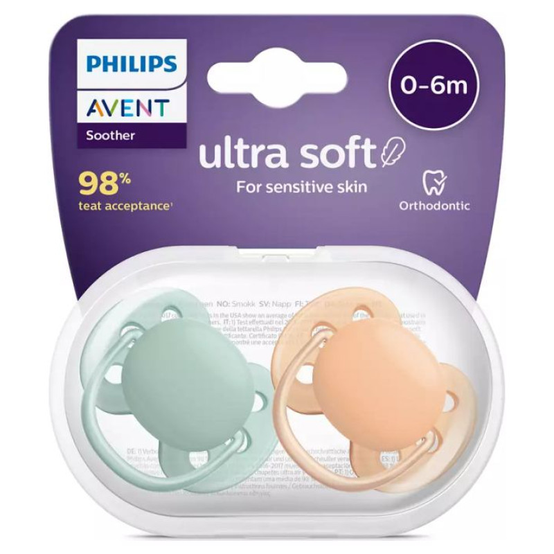 Philips Avent māneklītis Ultra soft Neutral, 0-6M (2 gab) - SCF091/03