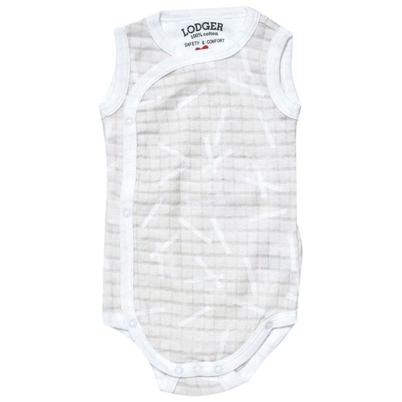 Lodger Romper Sprinkle kokvilnas bodijs bez piedurknēm, Ivory, 68 cm - RF 069_68