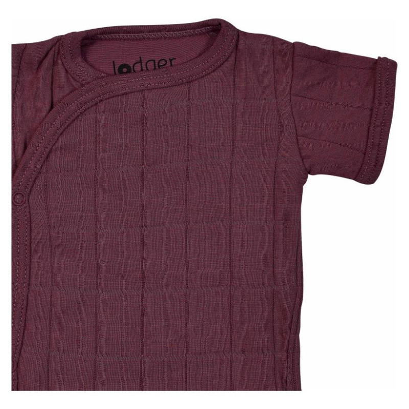 Lodger Romper Solid kokvilnas bodijs ar īsām piedurknēm, Nocture, 68 cm - RFS 077_68