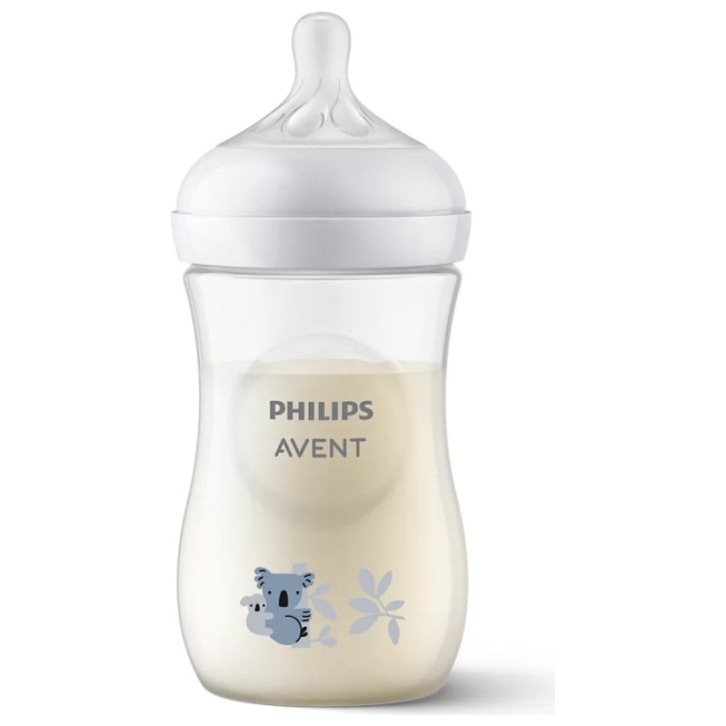 Philips Avent Natural Response baro&scaron;anas pudelīte Koala 260 ml, vidējas plūsmas knupītis, 1m+ - SCY903/67