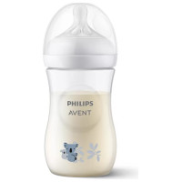 Philips Avent Natural Response barošanas pudelīte Koala 260 ml, vidējas plūsmas knupītis, 1m+ - SCY903/67