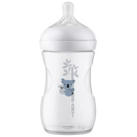 Philips Avent Natural Response barošanas pudelīte Koala 260 ml, vidējas plūsmas knupītis, 1m+ - SCY903/67