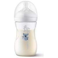 Philips Avent Natural Response barošanas pudelīte Koala 260 ml, vidējas plūsmas knupītis, 1m+ - SCY903/67
