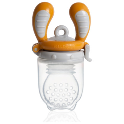 Kidsme Food Feeder bērna ēdinā&scaron;anas ierīce cietiem produktiem (liels), Amber, no 6 mēn. - 160337AM