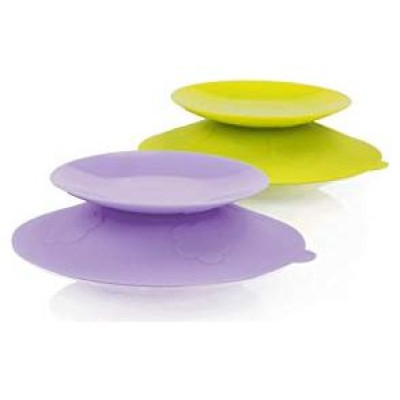 Kidsme Stay-in-Place paliktnis-turētājs ar piesūcekni bļodiņām, pudelītēm un krūzītēm 2 gab,Lime&Lavender - 160494 LILA