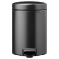 Brabantia atkritumu tvertne ar pedāli NewIcon, 5L, Confident Grey - 233463
