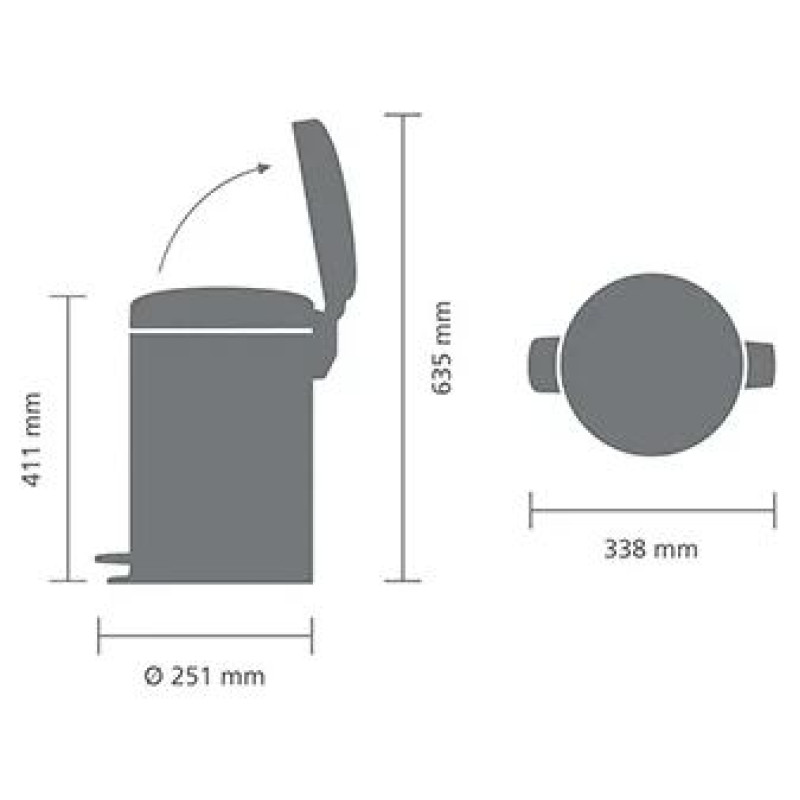 Brabantia atkritumu tvertne NewIcon, 12L, soft beige - 149924