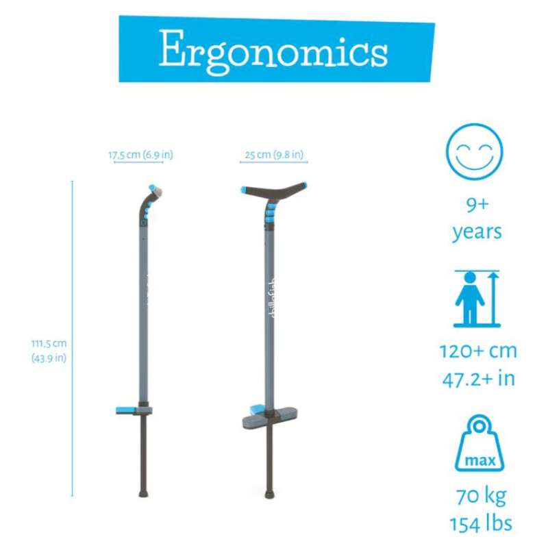 Chillafish Poogi lēkā&scaron;anas stienis , no 9 gadiem,zils - CPPG03BLU