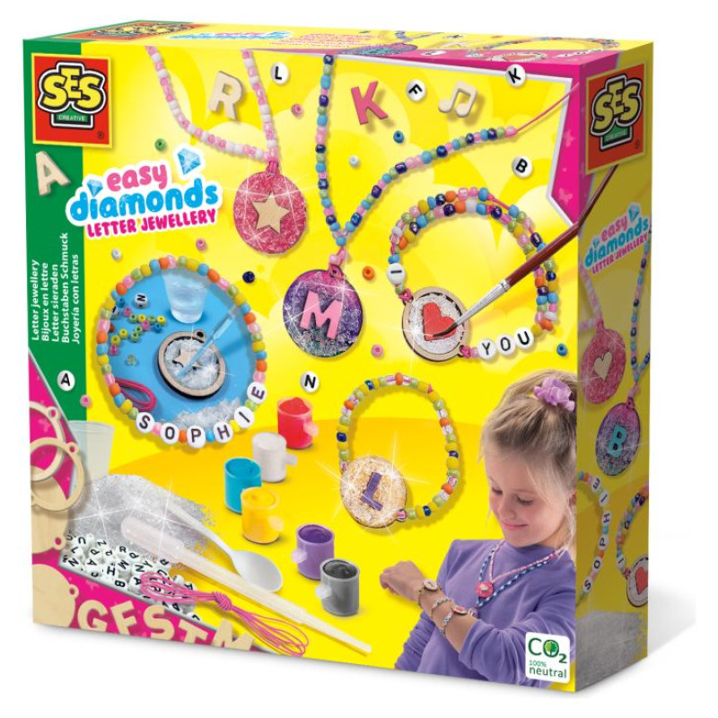 SES Vienkār&scaron;i dimantiņi "Burtu rotaslietas"