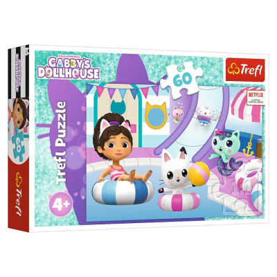 Trefl GABBY&acute;S DOLLHOUSE Mirdzo&scaron;a puzle Gabby&acute;s Dollhouse, 60 gab.