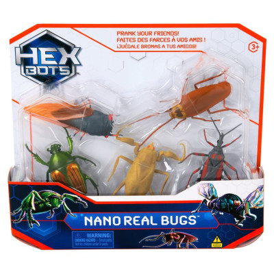 Hex Bots Interaktīvā rotaļlieta Nano reālistiskās vaboles, 5-paka