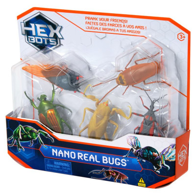 Hex Bots Interaktīvā rotaļlieta Nano reālistiskās vaboles, 5-paka