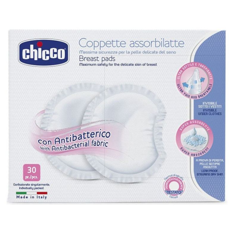 Chicco Antibakteriālie krū&scaron;tura ieliktņi, 30 gb.
