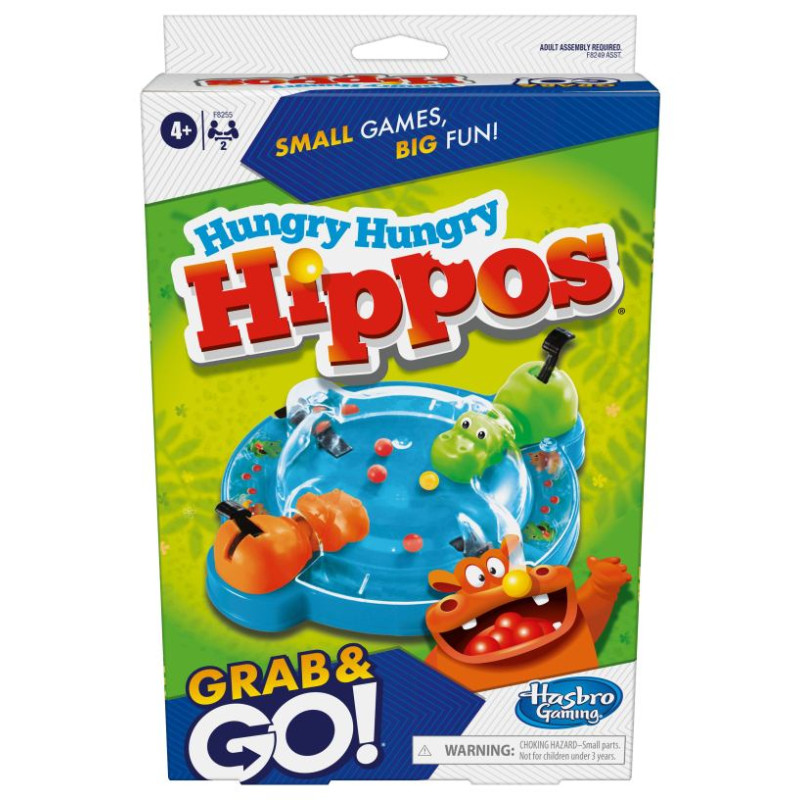 Hasbro Gaming Ceļojumu spēle Hungry Hungry Hippos Grab&Go