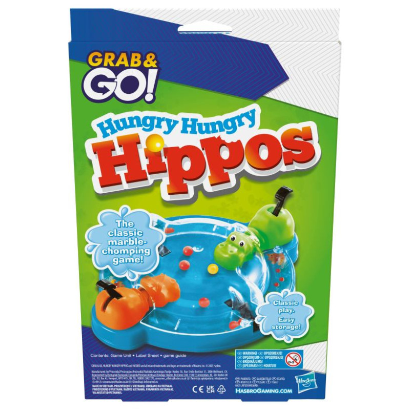 Hasbro Gaming Ceļojumu spēle Hungry Hungry Hippos Grab&Go