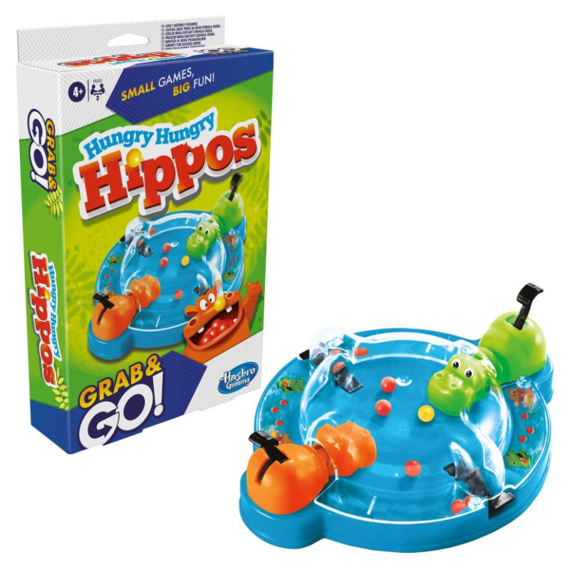 Hasbro Gaming Ceļojumu spēle Hungry Hungry Hippos Grab&Go