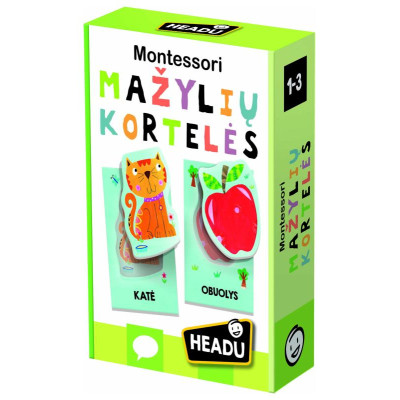 Headu Монтессори детские развивающие карточки (на лит. языке)