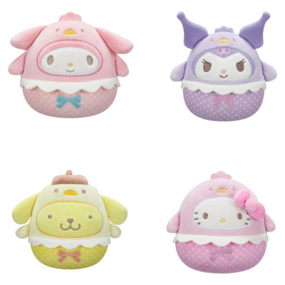 Squishmallows HELLO KITTY Mīkstā rotaļlieta, Lieldienu sērija, 12 cm