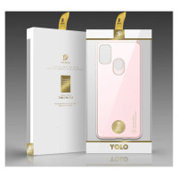 Dux Ducis Yolo elegant case made of soft TPU and PU leather for Samsung Galaxy M30s pink