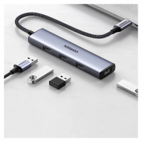 Ugreen HUB USB Type C splitter - 4x USB 3.2 Gen 1 silver (CM473 20841)