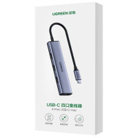 Ugreen HUB USB Type C splitter - 4x USB 3.2 Gen 1 silver (CM473 20841)