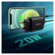 Ugreen USB wall charger Type C 20W Power Delivery black (10191)