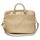 Guess Saffiano Script 16" Laptop Bag - Gold