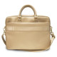 Guess Saffiano Script 16" Laptop Bag - Gold