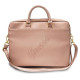 Guess Saffiano Script 16" Laptop Bag - Pink
