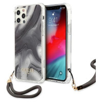 Guess Marble Collection iPhone 12 / iPhone 12 Pro Case - Gray