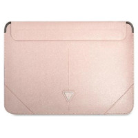 Guess Saffiano Triangle Logo case for a 14" laptop - pink
